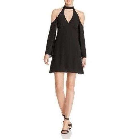 Bailey 44‎ Daikon Black Dress NWT Size Large Cold Shoulder - Picture 1 of 7